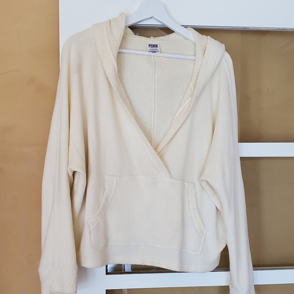 PINK Victoria Secret yellow hoodie, size S